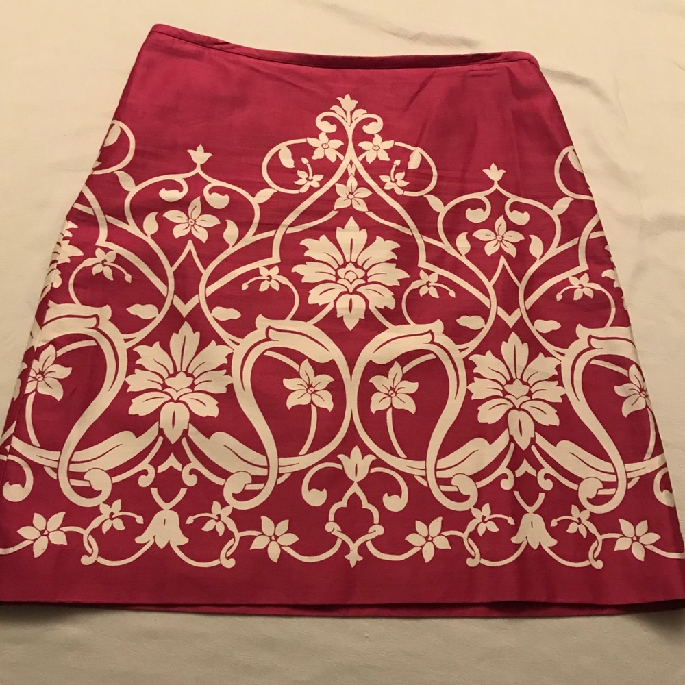 LOFT By Ann Taylor Red Midi Skirt